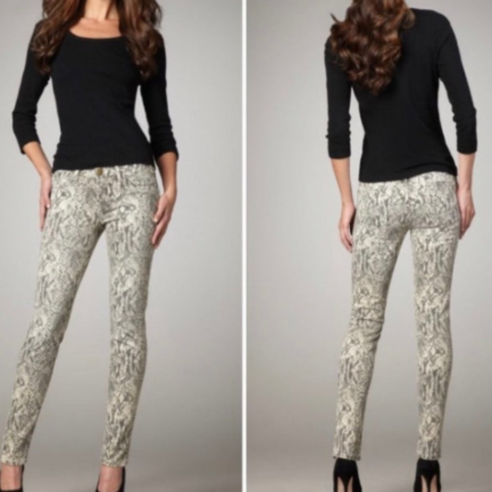 Current/Elliot Boa Print Skinny Jeans